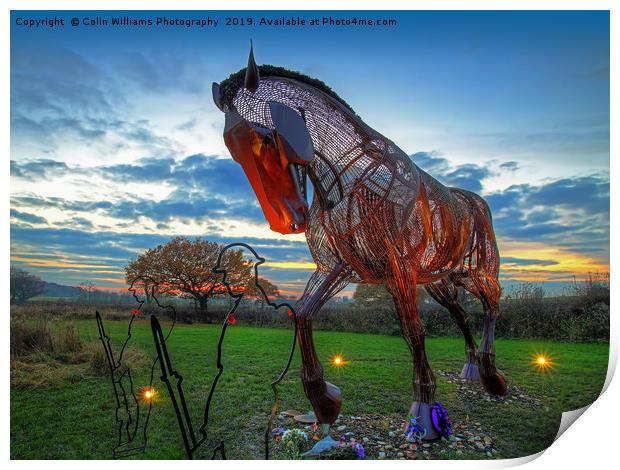 The Featherstone War Horse Print by Colin Williams Photography