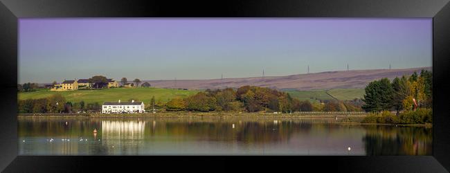 HL0005P - Hollingworth Lake - Panorama Framed Print by Robin Cunningham