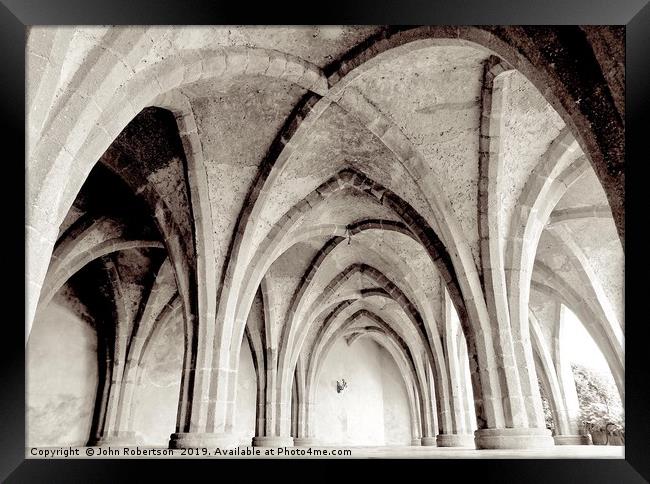 Arches, Villa Cimbrone, Ravello, Italy Framed Print by John Robertson