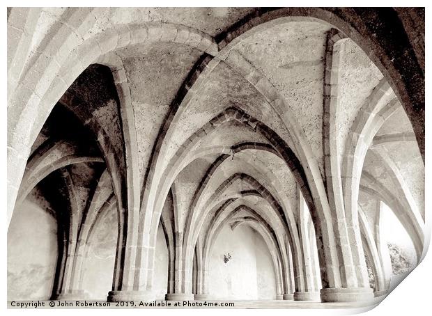 Arches, Villa Cimbrone, Ravello, Italy Print by John Robertson