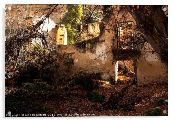 Ruins, Alhama de Granada, Spain Acrylic by John Robertson