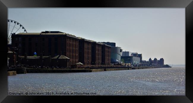 Royal Albert Dock, Liverpool Framed Print by John Wain