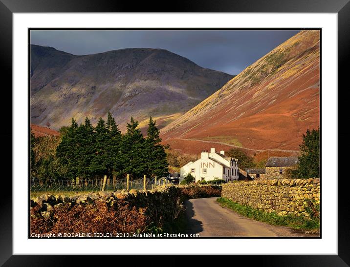 "The Inn Wasdale Head" Framed Mounted Print by ROS RIDLEY