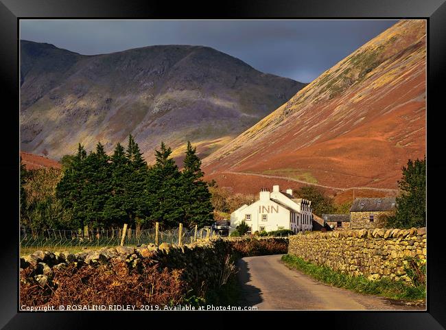 "The Inn Wasdale Head" Framed Print by ROS RIDLEY