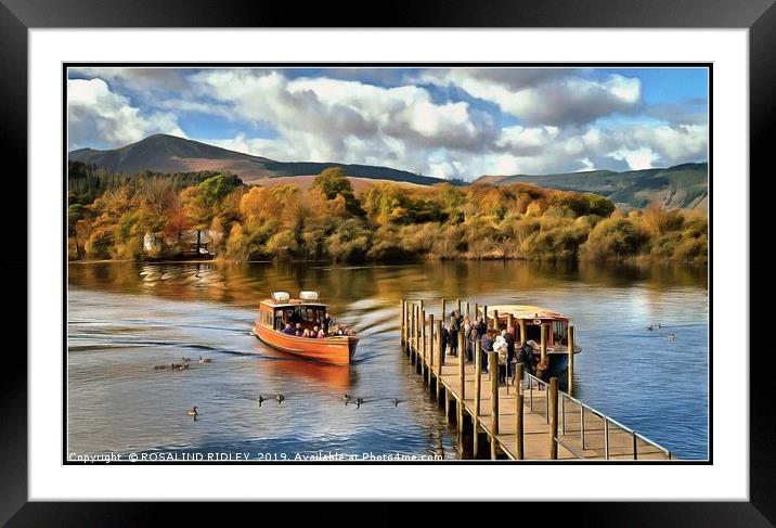 "Happy days on Derwentwater 2" Framed Mounted Print by ROS RIDLEY