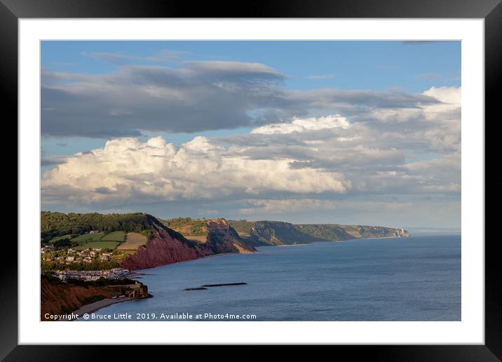 Sidmouth panorama Framed Mounted Print by Bruce Little
