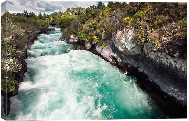 Huka Falls near Taupo Canvas Print by Stephen Mole