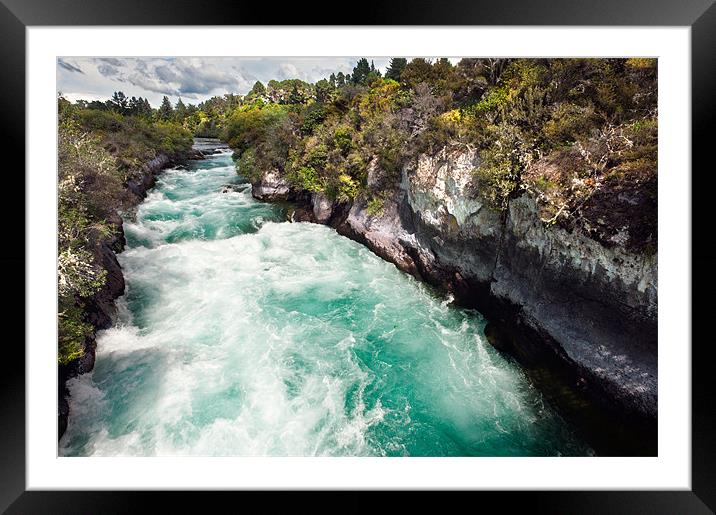 Huka Falls near Taupo Framed Mounted Print by Stephen Mole