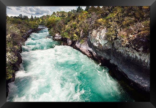 Huka Falls near Taupo Framed Print by Stephen Mole