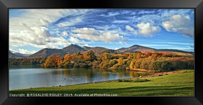 "Blue skies over Derwentwater" Framed Print by ROS RIDLEY