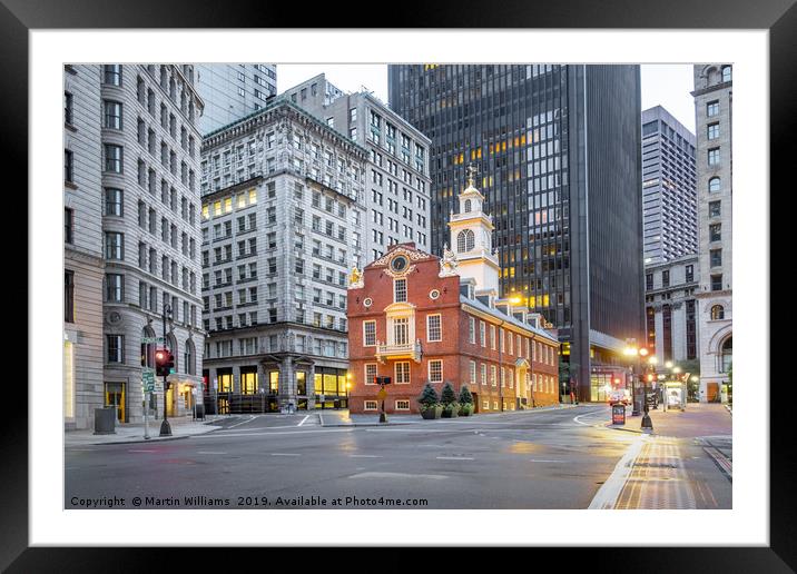 The Old State House, Boston Framed Mounted Print by Martin Williams