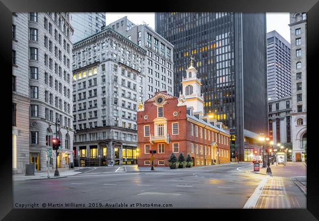 The Old State House, Boston Framed Print by Martin Williams