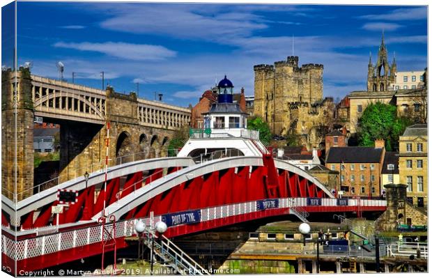 Majestic Bridges of Newcastle Canvas Print by Martyn Arnold