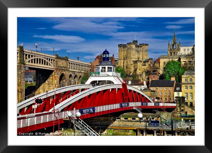Majestic Bridges of Newcastle Framed Mounted Print by Martyn Arnold