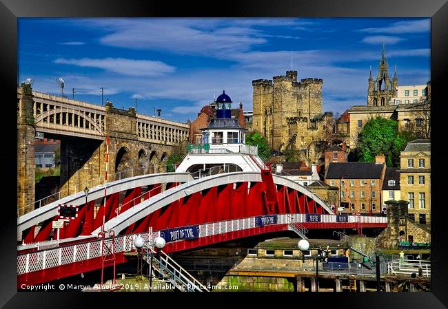 Majestic Bridges of Newcastle Framed Print by Martyn Arnold