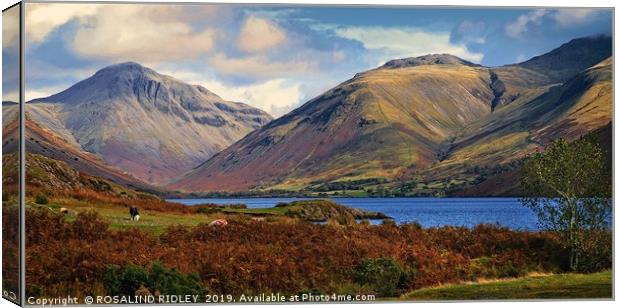 "Mountains at Wastwater" Canvas Print by ROS RIDLEY