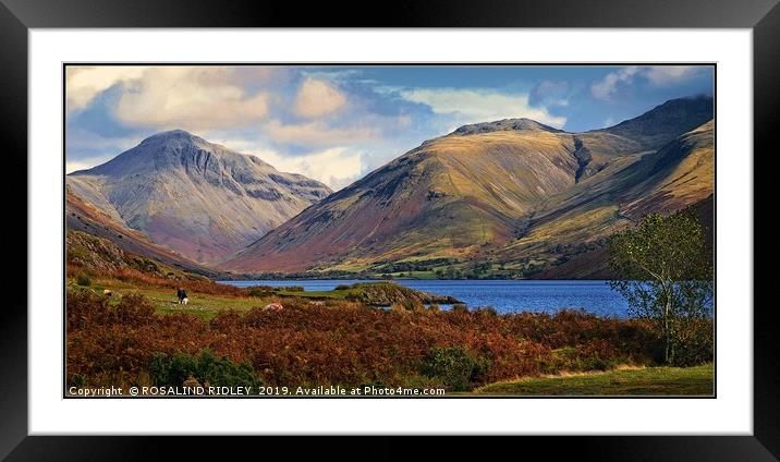 "Mountains at Wastwater" Framed Mounted Print by ROS RIDLEY