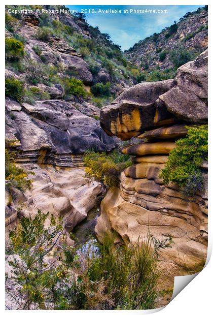 Fossil Gorge, Alfaix, Almeria, Spain. Print by Robert Murray