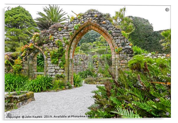 Tresco Abbey Gardens, Tresco, Isles of Scilly Acrylic by John Keates