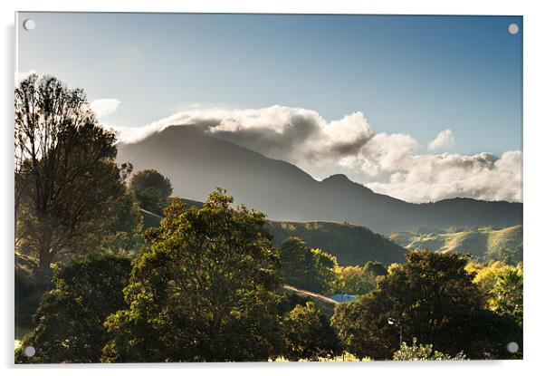 Putauaki, also known as Mount Edgecumbe Acrylic by Stephen Mole