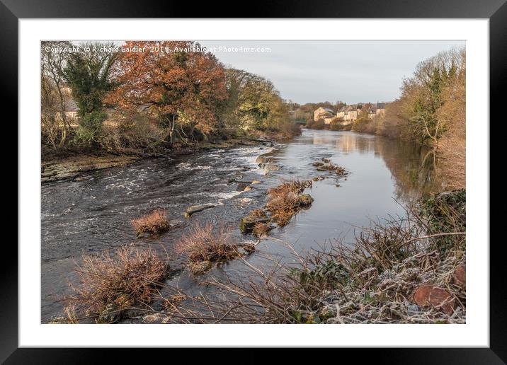 A Frosty Morning on the Tees at Barnard Castle Framed Mounted Print by Richard Laidler