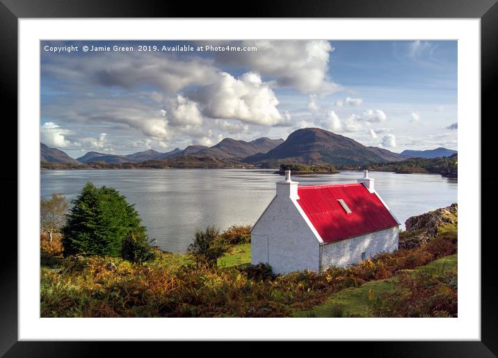 The Croft By The Loch Framed Mounted Print by Jamie Green