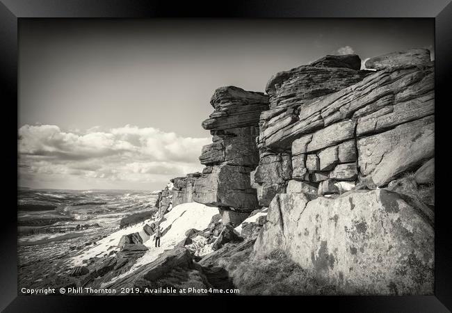 Stanage Edge No. 1 B&W Framed Print by Phill Thornton