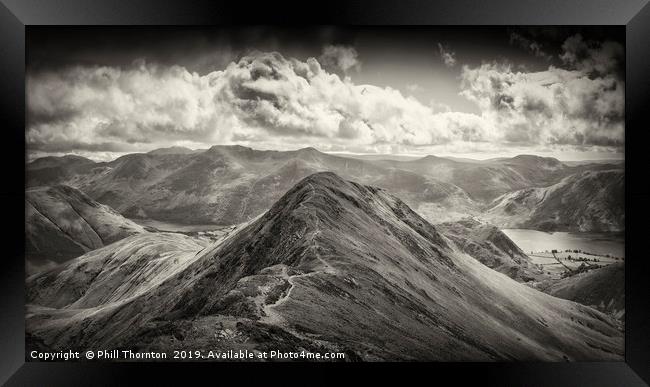 View of Whiteless Pike and beyond. Framed Print by Phill Thornton