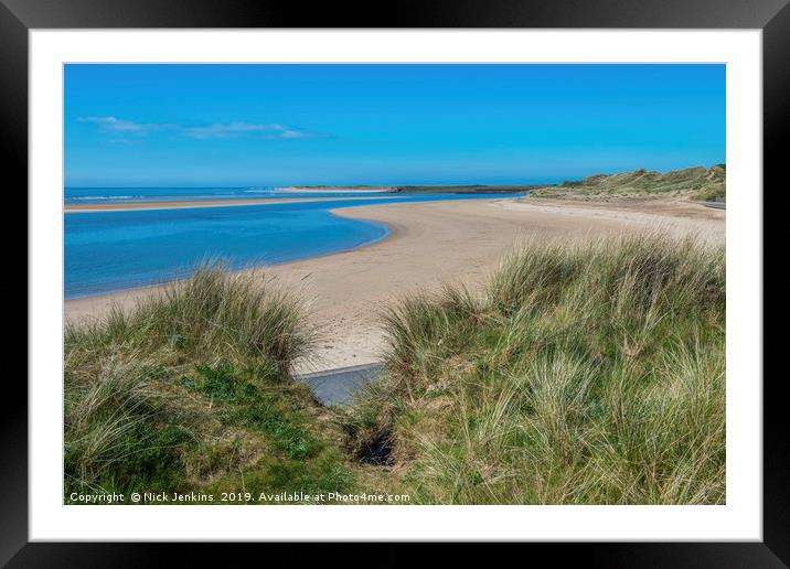 Beach at Burry Port Carmarthenshire Framed Mounted Print by Nick Jenkins