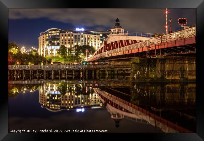 Swing Bridge and the Hilton Framed Print by Ray Pritchard