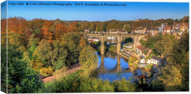  View From The Castle - Knaresborough Autumn Canvas Print by Colin Williams Photography
