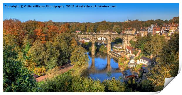  View From The Castle - Knaresborough Autumn Print by Colin Williams Photography
