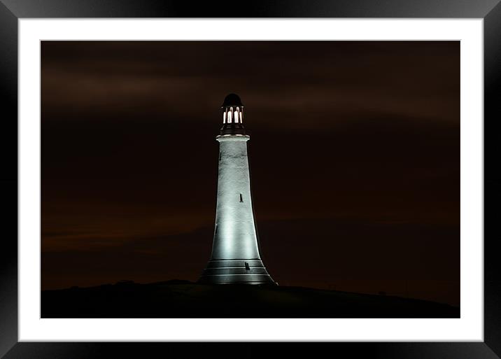 Hoad Monument at Night Framed Mounted Print by Paul Leviston