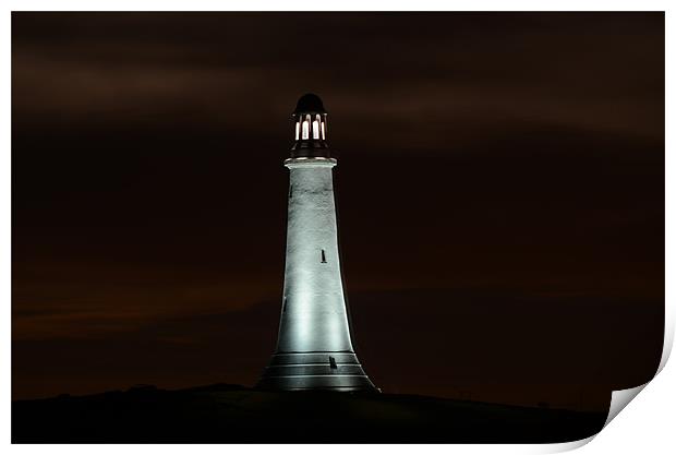 Hoad Monument at Night Print by Paul Leviston
