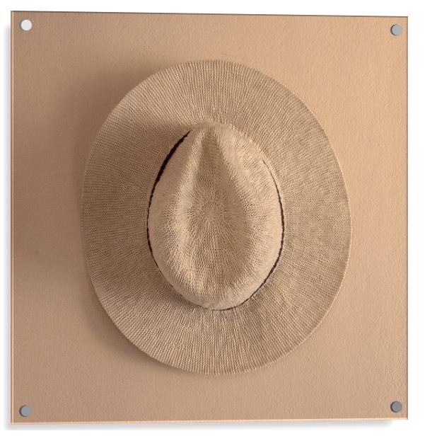Hat hanging on wall Acrylic by David Bigwood
