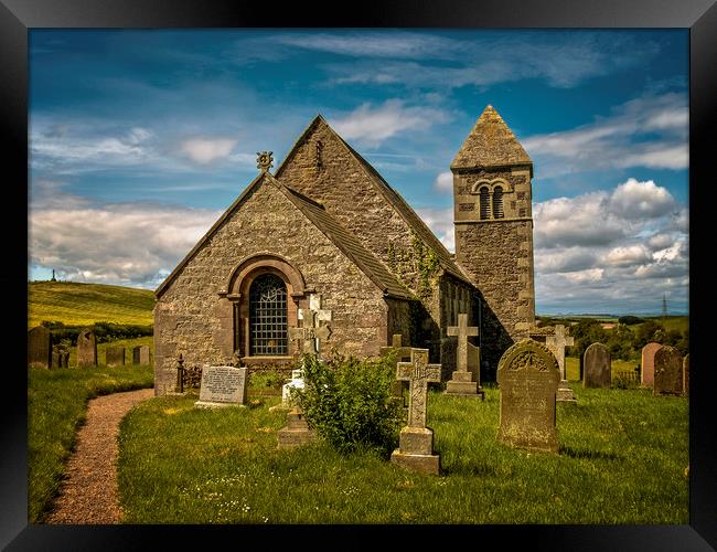 England: St Paul's Church, Branxton, Northumberlan Framed Print by David Bigwood