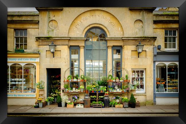 Flower Shop, Bath Framed Print by Richard Downs