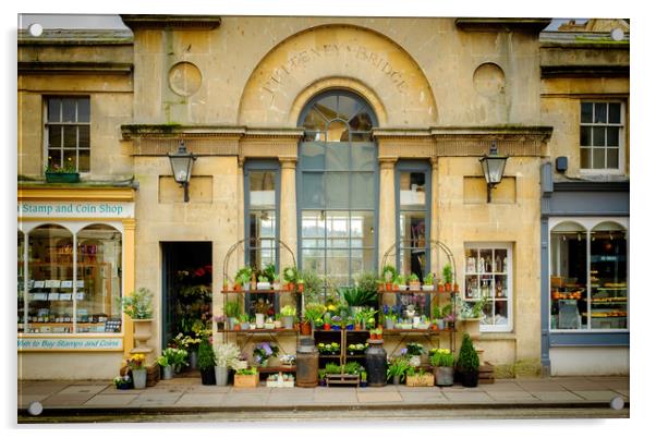 Flower Shop, Bath Acrylic by Richard Downs