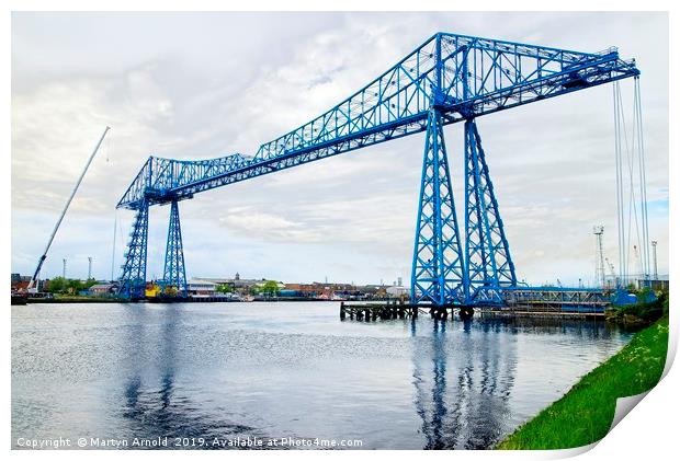 MIddlesbrough Tees Transporter Bridge Print by Martyn Arnold