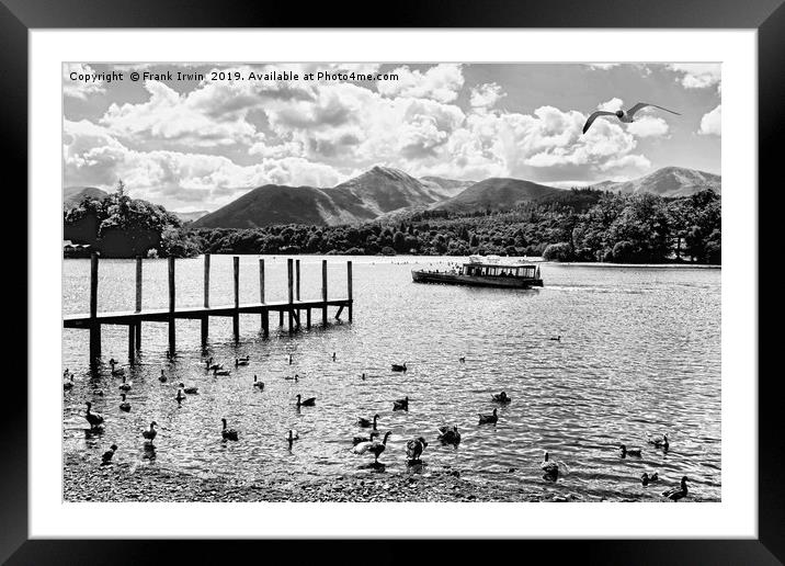 Derwentwater, close to the "Theatre on the Lake" Framed Mounted Print by Frank Irwin
