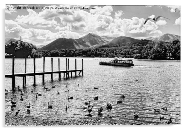 Derwentwater, close to the "Theatre on the Lake" Acrylic by Frank Irwin