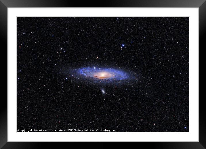 Andromeda Galaxy (M31) in Andromeda constellation Framed Mounted Print by Łukasz Szczepański