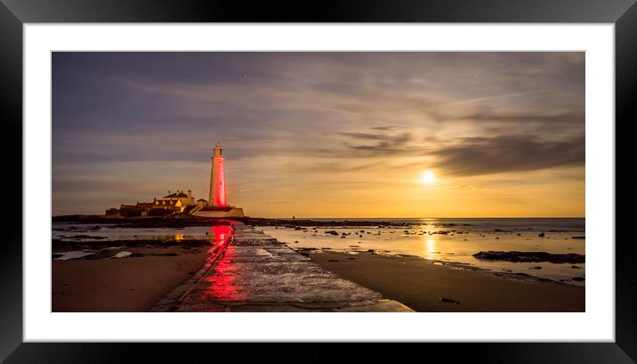 Lighthouse Bright Framed Mounted Print by Naylor's Photography