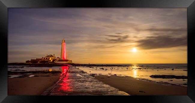 Lighthouse Bright Framed Print by Naylor's Photography