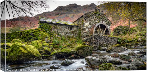 Old Mill in Borrowdale  Canvas Print by Ray Pritchard
