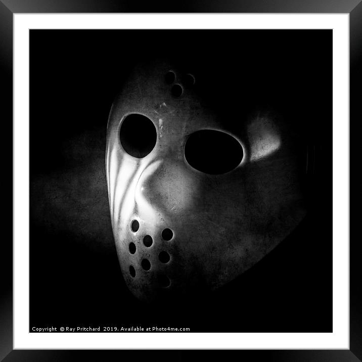 Halloween Mask Framed Mounted Print by Ray Pritchard
