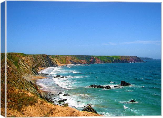 Marloes Sands.South. Canvas Print by paulette hurley
