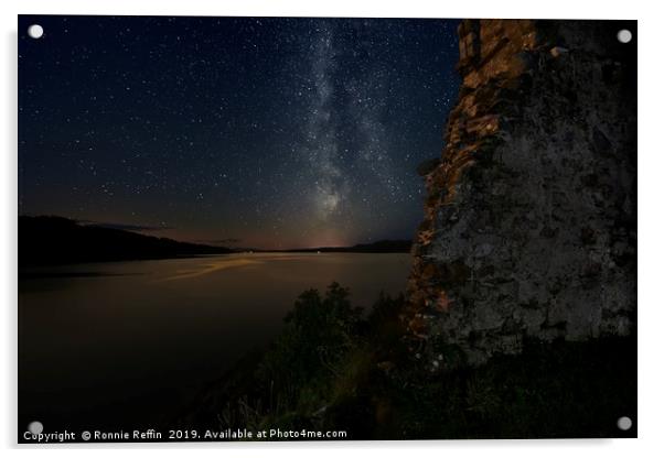 Milky Way From Lachlan Castle Acrylic by Ronnie Reffin