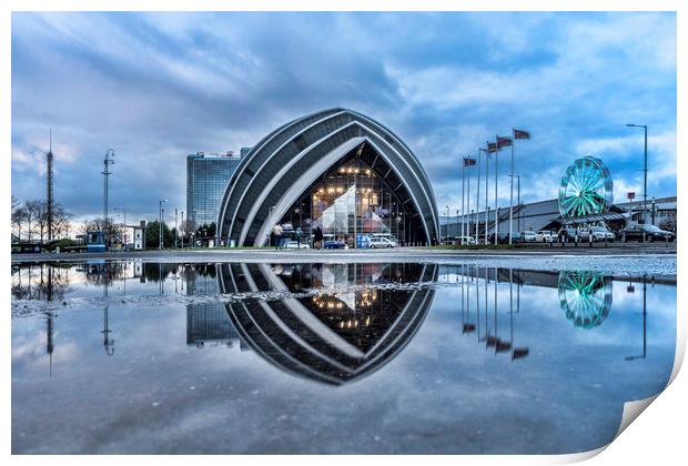 Armadillo Reflection Glasgow Print by Valerie Paterson