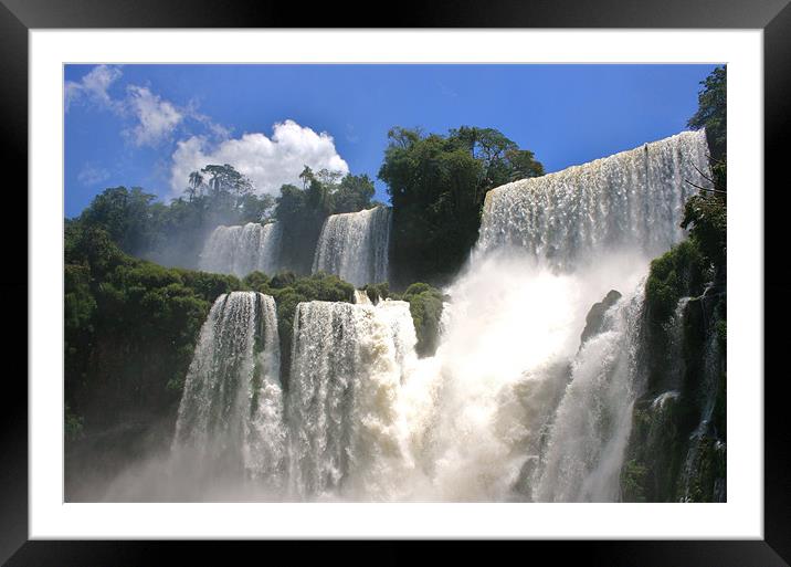 Iguzau Falls Framed Mounted Print by David Gardener